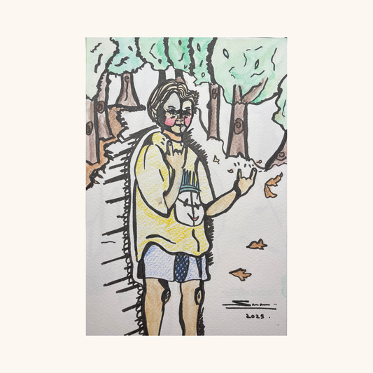 Boy Running Near Birdcage Walk