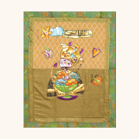 Cow With Ice- Cream Bowl