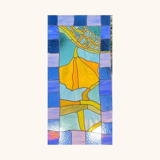 Ginkgo Panel IV - Yellow & Blue